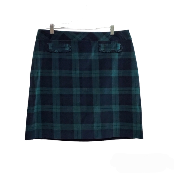 Talbots Tartan Plaid Velvet Skirt - Picture 8 of 10